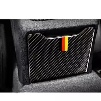 Для Mercedes C Class W205 C180 C200 GLC карбоновый задний подлокотник ящик для хранения панель крышка отделка наклейка аксессуары для интерьера