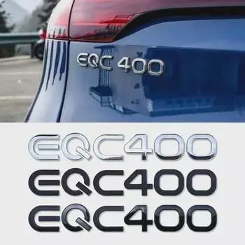 Для Mercedes-des EQC400 Буквы Логотип Задний Багажник Багажник Значок Эмблема Наклейка Хром Черный Автомобильные Наклейки Аксессуары Для Стиля чёрный