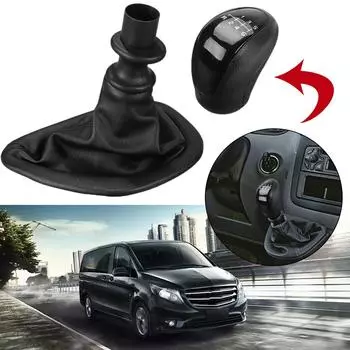 Для Mercedes W639 VITO 2003-2010 6-ступенчатая ручка переключения передач с защитой от пыли с крышкой, хомуты переключения передач, детали рычага, внутренняя защита от пыли E1W6