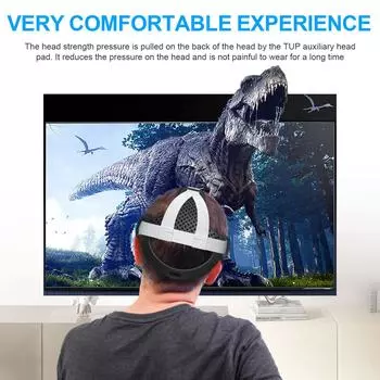 Для Meta Quest 3 Elite Head Band Мягкий TPU Head Band Накладка на заднюю часть уменьшает давление на голову для Meta Quest3 VR Аксессуары чёрный