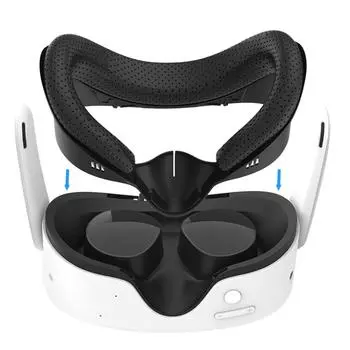 Для Meta Quest 3S лицевая крышка дышащая ткань для линз носовая накладка искусственная кожа маска для глаз 6 шт для VR сменный комплект для VR аксессуары