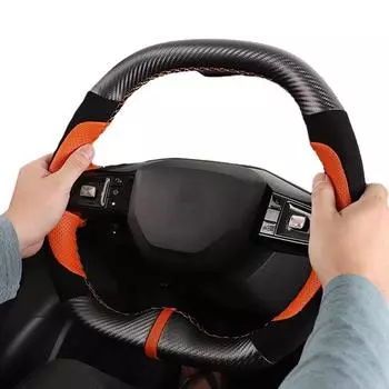 Для MG4 чехол на руль автомобиля для MG4 2024-23 MU LAN PU кожаный чехол на руль автомобиля для EV аксессуары для салона автомобиля зелёный