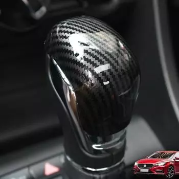 Для MG ZS 2017 2018 2019 2020 EV MG6 углеродное волокно ABS ручка переключения передач автомобиля головка крышки отделка автомобильные аксессуары интерьер серебряный