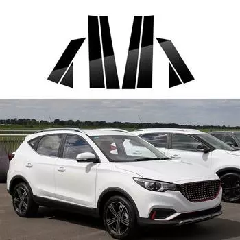 Для MG ZS 2018, 2019, 2020, 2021, 2022, 2023, полированные стойки, накладка на окно автомобиля, наклейки на колонку BC, автомобильные аксессуары
