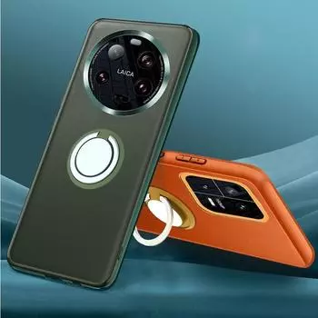 Для Mi 13 ультра магнитное кольцо-держатель, чехол для Xiaomi Mi 13 Lite 13 pro, искусственная кожа, металлический объектив, защита камеры, силиконовый чехол для телефона For Mi 13 Lite чёрный