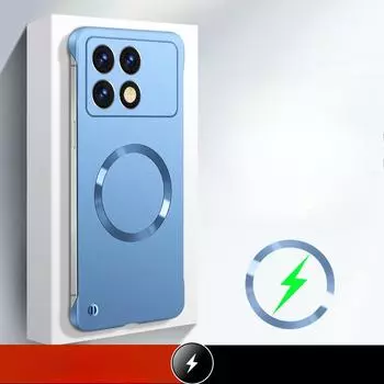 Для Mi 14T металлическая краска безрамочный жесткий ПК задняя крышка для Xiaomi 14 T 14 Ultra 13 Pro 14Pro магнитный для Magsafe беспроводной зарядки защитные чехлы for xiaomi 14 ULTRA серебряный