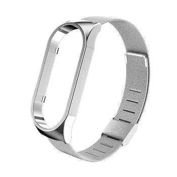 Для Mi Band 7 металлический ремешок для Mi Band 7 6 5 4 3 браслет безвинтовой браслет всех серий Mi Band 7 Xiomi MiBand на запястье One Size серебряный