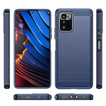 Для Mi Poco X3 GT Мягкий силиконовый чехол Противоударный матовый защитный чехол для xiaomi poco x3 gt Роскошные чехлы из углеродного волокна For Poco X3 GT чёрный