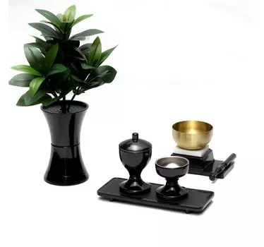 Для мини-буддийских алтарей мирный водный рис искусственный буддийский алтарь Сока Гаккай только, тона, фосфор без ржавчины, чаша, миска, поднос, ваза,