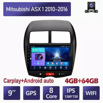 Для Mitsubishi ASX 1 2010-2016 Для C4 Peugeot 4008 Автомобильный Радио Мультимедийный Видеоплеер Навигация GPS Carplay Android 2din 4 + 64 ГБ 2+32GB