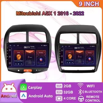 Для Mitsubishi ASX 1 2010-2022 Для C4 Peugeot 4008 Автомобильный Радио Мультимедийный Видеоплеер Навигация GPS Carplay Android 2din 2 + 32 ГБ 2+32GB,B