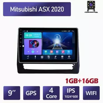 Для Mitsubishi ASX 2020 автомобильный радиоприемник мультимедийный видеоплеер навигация GPS Android 2din 1 + 16 ГБ 1+16GB