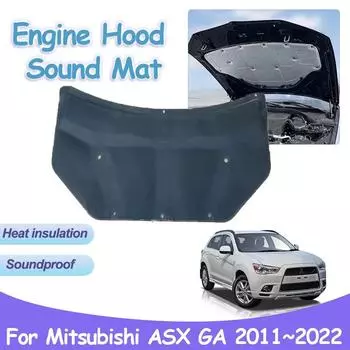 Для Mitsubishi ASX GA XA XB XC XD RVR 2011~2024 капот двигателя звукоизоляция коврик теплоизоляция хлопковый вкладыш детали интерьера аксессуары