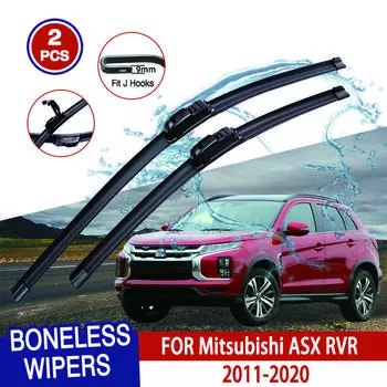 Для Mitsubishi ASX RVR 2011-2020 автомобильный стеклоочиститель U-образный мягкий резиновый бескаркасный без кронштейна автомобильные дворники 24 +21