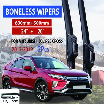 Для Mitsubishi Eclipse Cross 2017-2019 автомобильный стеклоочиститель U-образный мягкий резиновый бескаркасный без кронштейна автомобильные дворники 24 +20