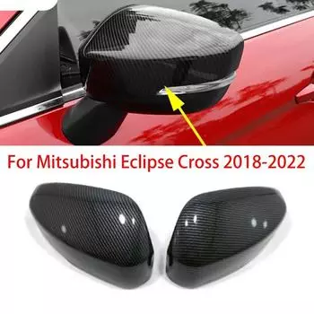 Для Mitsubishi Eclipse Cross 2018-крышка бокового зеркала заднего вида, крышка крыла, внешняя дверь, чехол заднего вида, отделка из углеродного волокна серебряный