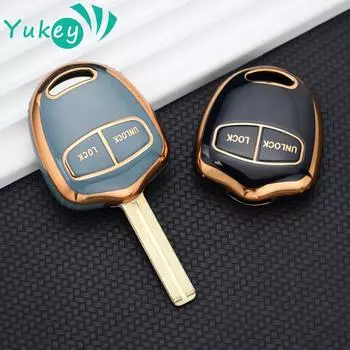 Для Mitsubishi Evolution Lancer EX Grandis Outlander Triton Pajero ASX 2 кнопки TPU чехол для автомобильного ключа чехол Shell Fob защищенный чёрный