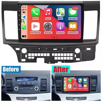 Для Mitsubishi Lancer 2008-2012 Android 13 Автомобильное радио GPS Navi Stereo BT 2 Din GPS Carplay Автомобильное радио Мультимедиа Видео Плеер