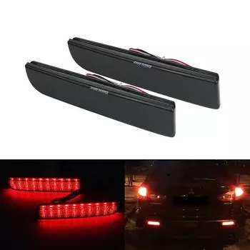 Для Mitsubishi Lancer Evo X Outlander 1 пара автомобильных задних фонарей на бампере, высококачественные автомобильные светодиодные дневные ходовые огни, детали задних стоп-сигналов красный