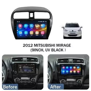 Для MITSUBISHI Mirage Spacestar Attrage 2012-2018 2 Din 9-дюймовая панель DVD GPS MP5 Android-плеер рамка приборной панели автомобильные аксессуары