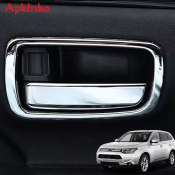 Для Mitsubishi Outlander 2014 2015 2016 2017 2018 2019 хромированная внутренняя дверная ручка защелка крышка чаша чашка отделка украшения автомобиля