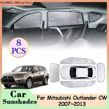 Для Mitsubishi Outlander CW ZG ZH 2007~2013 солнцезащитные козырьки для автомобиля, полное покрытие, козырек на переднее стекло, задняя боковая крышка ветрового стекла, аксессуары