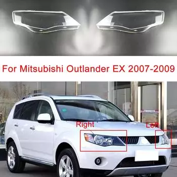 Для Mitsubishi Outlander EX 2007-2009 автомобильная передняя фара, корпус, прозрачный абажур, маска Left