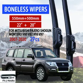 Для Mitsubishi Pajero Shogun Montero V80 V87 V93 V97 2007-2020 лобовое стекло U-образное мягкое резиновое бескаркасное без кронштейна автомобильные дворники
