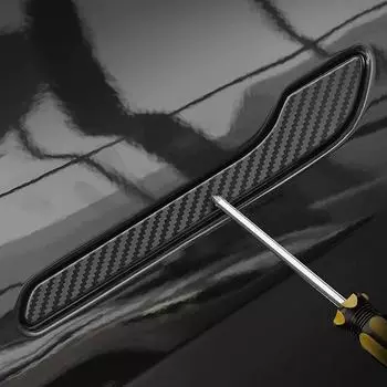 Для модели Y 3 пленка из углеродного волокна для дверных ручек автомобиля декоративная отделка накладка на дверную ручку наклейка отделка защитная пленка для автомобиля аксессуары углеродного волокна черного