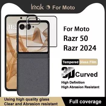 Для Moto Razr 50 2024 Glass IMAK 3D изогнутая полноэкранная закаленная стеклянная пленка Moto Razr 50