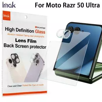 Для Moto Razr 50 Ultra Glass IMAK стеклянная пленка для линз + наклейка на задний экран Moto Razr 50 Ultra