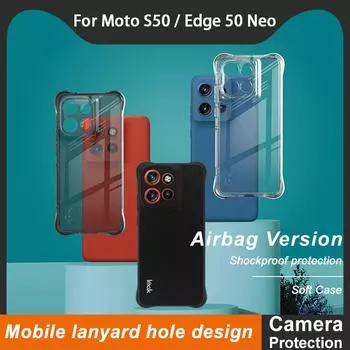 Для Moto S50 5G / Moto Edge 50 Neo 5G чехол для телефона IMAK ударопрочный мягкий чехол Moto S50 5G чёрный