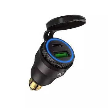 Для мотоцикла BMW 3.0 USB и Type C Адаптер быстрой зарядки Разъем Hella DIN