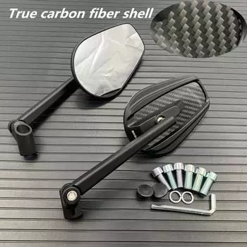 Для мотоцикла Ducati Scrambler Diavel/Carbon/XDiavel/S MONSTER, зеркало заднего вида из настоящего углеродного волокна, реверсивное A