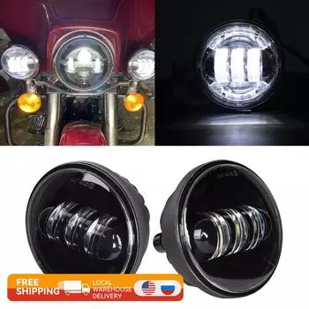 Для мотоцикла Harley Light DRL Davidson Electra Glide Softail Fat Boy Touring 30W водонепроницаемые фары 4,5 дюйма противотуманные фары