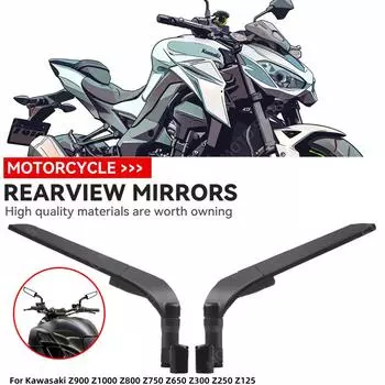 Для мотоцикла Kawasaki Z900 Z1000 Z800 Z750 Z650 Z300 Z250 Z125 Wind Wing Side Rearview Mirror Adjustable Rotating Accessories