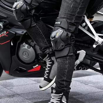 Для мотоцикла, скутера, скейтборда, езды на велосипеде, наколенник, бандаж, защитные наколенники, наколенники для мотоцикла A Short чёрный