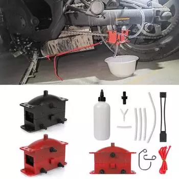 Для мотоциклетных цепей Смазочное устройство Универсальная щетка для обслуживания цепи Щетка для чистки шестерен Инструмент Набор для очистки мотоциклетной цепи красный