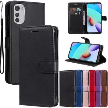 Для Motorola Moto E32 Edge X30 S30 чехол откидной кожаный магнитный чехол-держатель для Moto G52 G22 G200 G71 G51 Многофункциональный чехол-кошелек со слотом для карт Moto edge чёрный