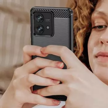 Для Motorola Moto Edge40 Neo Чехол для телефона Противоударный силиконовый чехол для moto edge 40neo Роскошные матовые текстурные чехлы For Moto Edge40 Neo чёрный