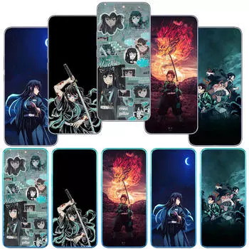 для Motorola Moto Edge 40 30 neo G54 G24 G84 iPhone 15 14 Xiaomi Redmi Note 13 12 11 Pro Samsung Galaxy A54 Muichiro Tokito Tanjirou Demon Slayer чехол