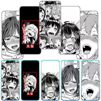 для Motorola Moto Edge 40 30 neo G54 G24 G84 iPhone 15 14 Xiaomi Redmi Note 13 11 Pro Samsung Galaxy A34 Ahegaos Harajuku Anime Girl Waifu чехол для телефона
