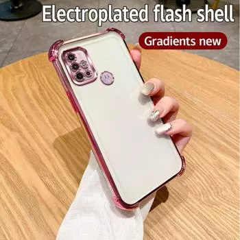 Для Motorola Moto G30 Чехол Moto G20 Чехол Moto G10 Чехол для телефона G20 G30 Мягкий бампер противоударный защитный чехол Прозрачная гальваническая пластина For Moto G10