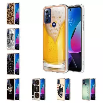 Для Motorola Moto G54, G14, E32s, E13, G53, G23, G13, E20, E30, E40... Животные, леопард, пиво Узоры с принтами в форме, украшение, ультратонкий мягкий чехол для телефона Motorola Moto E40