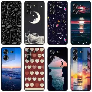 Для мягкого силикона для tecno pova 5 Чехол Окрашенная задняя крышка из ТПУ tecno pova 5 Корпус tecno pova 5