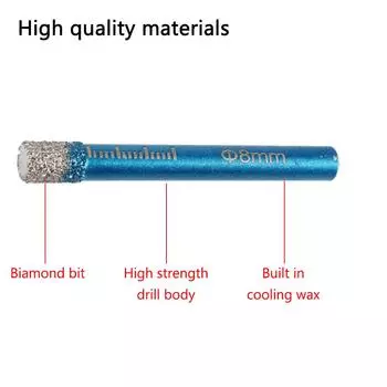 Для мраморного кирпича, керамики, гранита, стекла, открывалка для отверстий, отверстие 5/6/8/10/12 мм, паяное сухое сверло с шестигранным хвостовиком Round