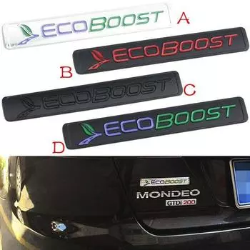 Для Mustang Focus 2 3 MK Mondeo Kuga Edge Escape Ranger Ecoboost металлическая хромированная этикетка наклейка на багажник ORV автомобильный Стайлинг D