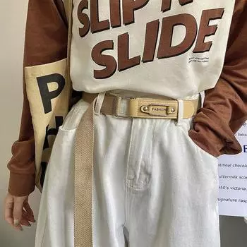 Для мужчин джинсы с железной пряжкой брюки платье холст поясной ремень аксессуары тканый пояс пояс оранжевый