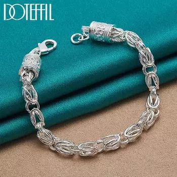 для мужчин и женщин Браслеты Серебряная бижутерия 20cm