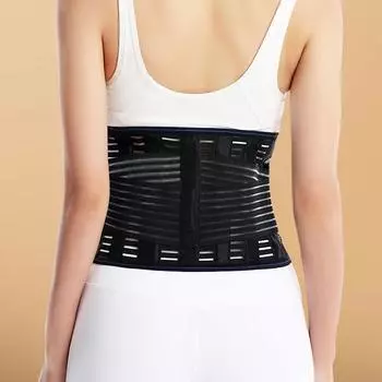 Для мужчин и женщин дышащий пояс с двойной тягой, поясничный поддерживающий пояс, легкий вес, поддержка нижней части спины, облегчение боли, пояс для упражнений M